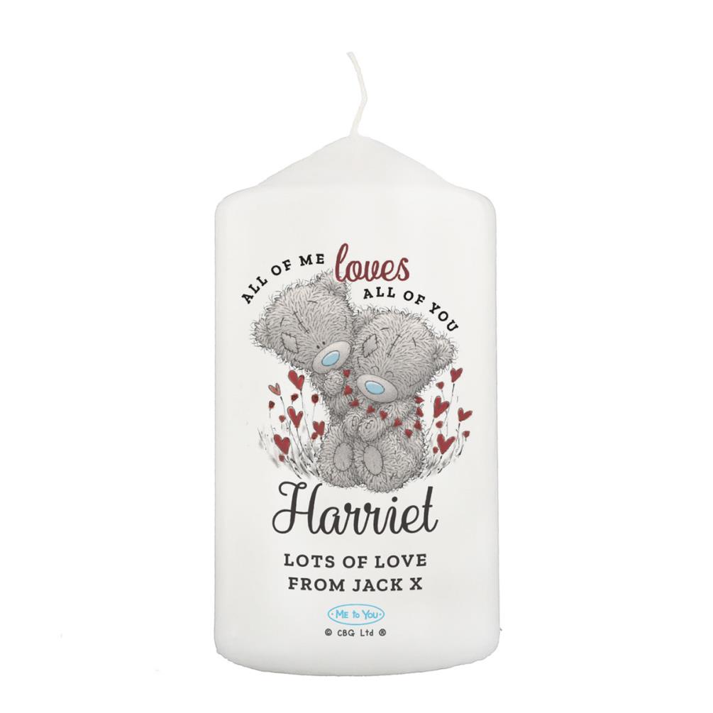Personalised All My Love Me to You Bear Pillar Candle £11.69
